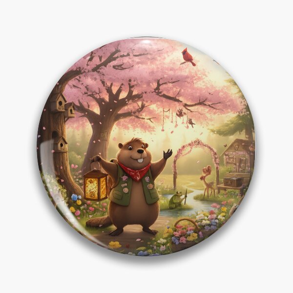 Item preview, Happy Beaver Adventures – Spring Blossom Festival designed and sold by Clothes With Smiling Animals Walt Gral.