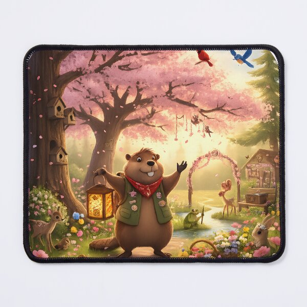 Item preview, Happy Beaver Adventures – Spring Blossom Festival designed and sold by Clothes With Smiling Animals Walt Gral.