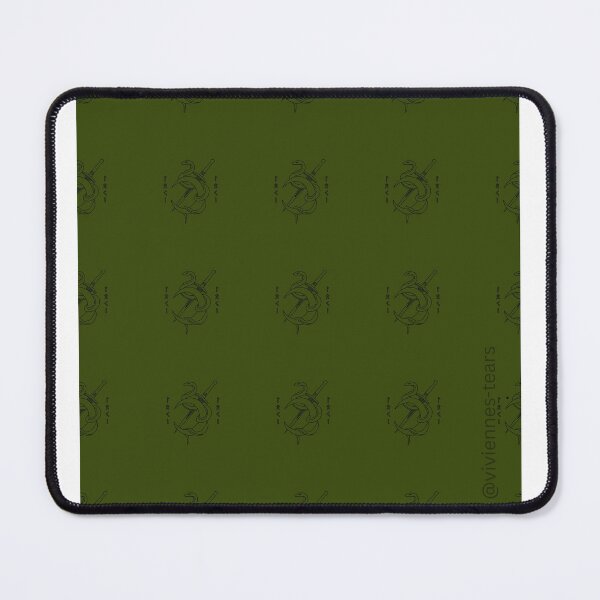 Item preview, Loki: Snake, dagger & moon (green seamless pattern) designed and sold by Viviennes-tears.
