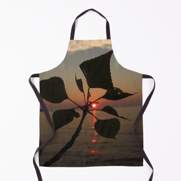 Item preview, Sunset Leaves Silhouette Over Lake Ocean Landscape designed and sold by BetweenForms.