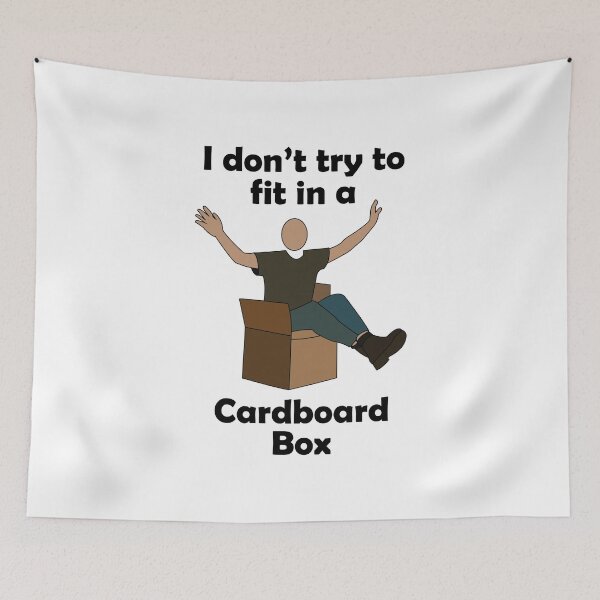 Item preview, Cardboard Box Not Trying To Fit In Farewell Party designed and sold by Nisha Prabhu.