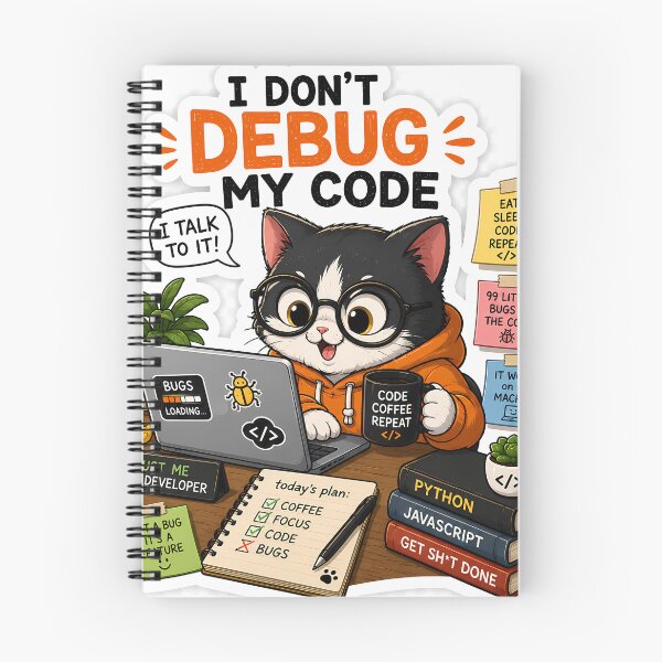 Item preview, Debug Cat Sticker | Funny Programmer Cat | I Don't Debug My Code I Talk To It | Coding Laptop Sticker designed and sold by GenZStickerHub1.