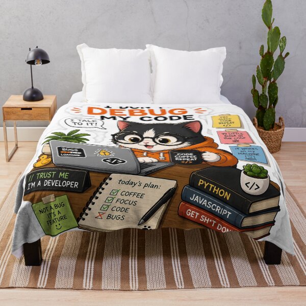 Item preview, Debug Cat Sticker | Funny Programmer Cat | I Don't Debug My Code I Talk To It | Coding Laptop Sticker designed and sold by GenZStickerHub1.