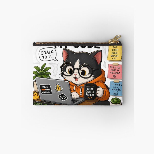Item preview, Debug Cat Sticker | Funny Programmer Cat | I Don't Debug My Code I Talk To It | Coding Laptop Sticker designed and sold by GenZStickerHub1.