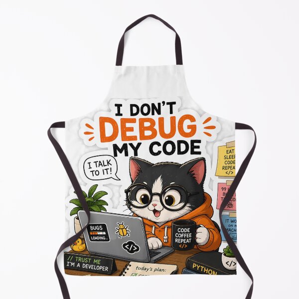 Item preview, Debug Cat Sticker | Funny Programmer Cat | I Don't Debug My Code I Talk To It | Coding Laptop Sticker designed and sold by GenZStickerHub1.