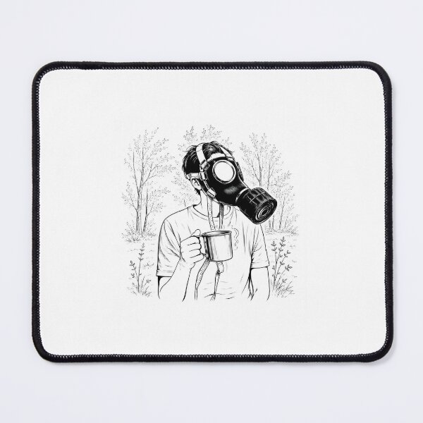 Item preview, Minimalist Gas Mask Coffee Illustration designed and sold by Sztyep88.