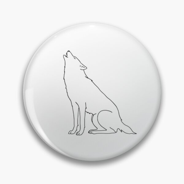 Item preview, Minimalist Howling Wolf Single Line Art Sketch designed and sold by ByKayaPrints.