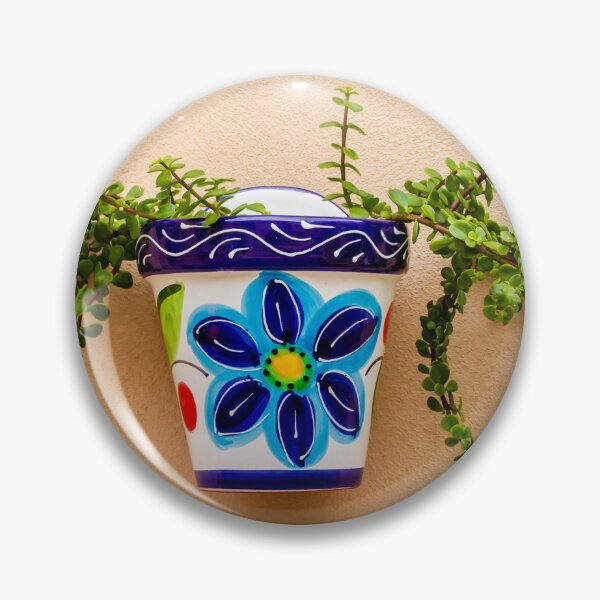Item preview, Colorful Ceramic Flower Pot With Trailing Succulent Mounted On Pastel Wall designed and sold by Nmallia.