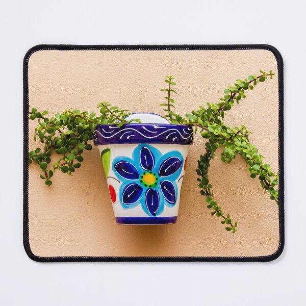 Item preview, Colorful Ceramic Flower Pot With Trailing Succulent Mounted On Pastel Wall designed and sold by Nmallia.