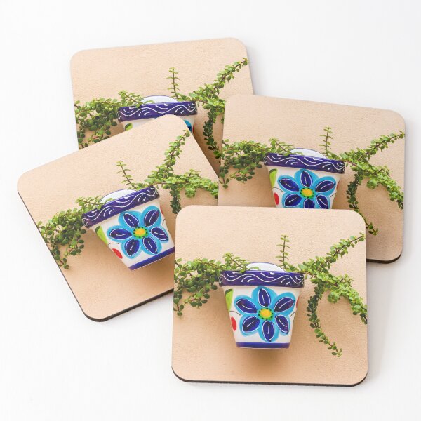 Item preview, Colorful Ceramic Flower Pot With Trailing Succulent Mounted On Pastel Wall designed and sold by Nmallia.