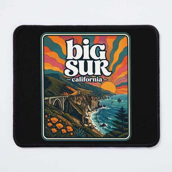 Item preview, Big Sur California Coast Retro Trippy Travel designed and sold by TomFrontierArt.