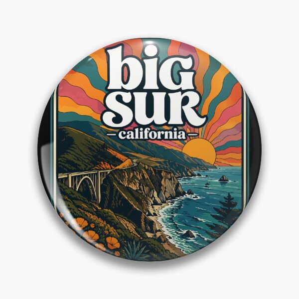 Item preview, Big Sur California Coast Retro Trippy Travel designed and sold by TomFrontierArt.