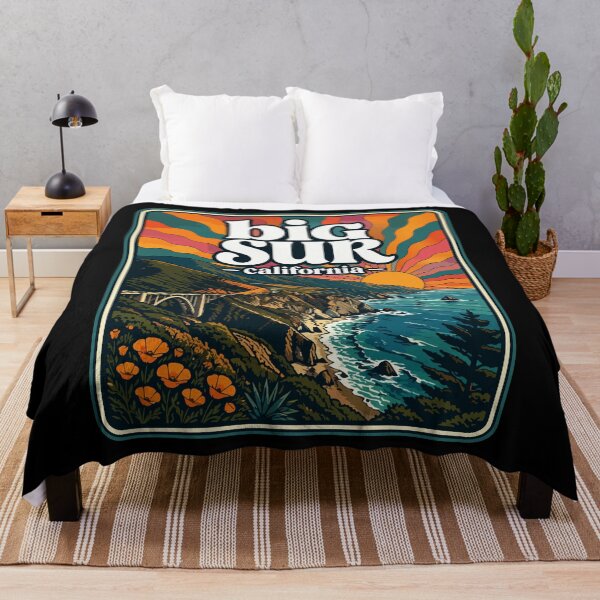 Item preview, Big Sur California Coast Retro Trippy Travel designed and sold by TomFrontierArt.