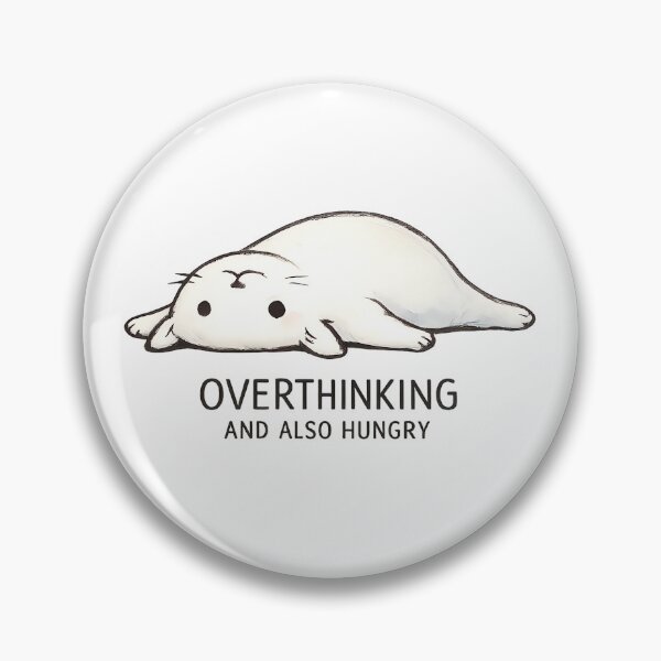Item preview, Overthinking and Hungry Cute Cat designed and sold by lvlupthreads.