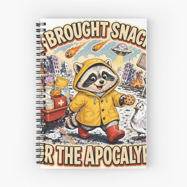 Item preview, Snacks, Man! Cute Apocalypse Raccoon designed and sold by WonderLayer.