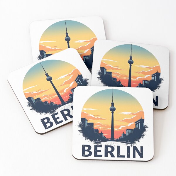 Item preview, Berlin with TV tower sunset designed and sold by Akasilius.