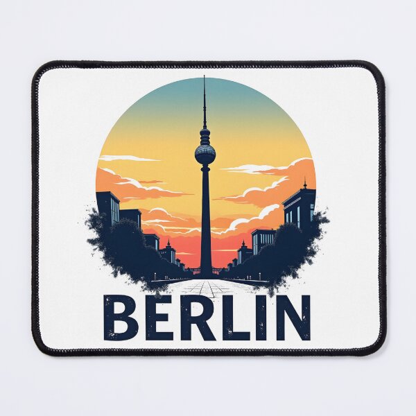 Item preview, Berlin with TV tower sunset designed and sold by Akasilius.