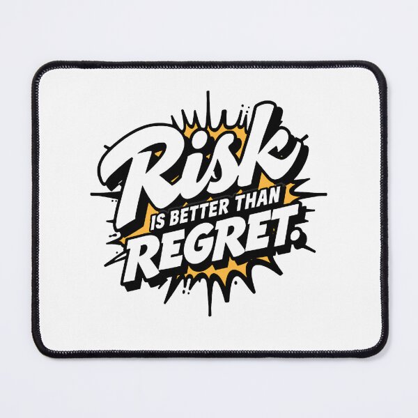 Item preview, Risk Is Better Than Regret Motivational Typography T-Shirt designed and sold by Kavya Art.