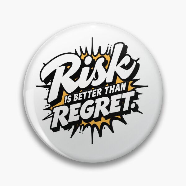Item preview, Risk Is Better Than Regret Motivational Typography T-Shirt designed and sold by Kavya Art.