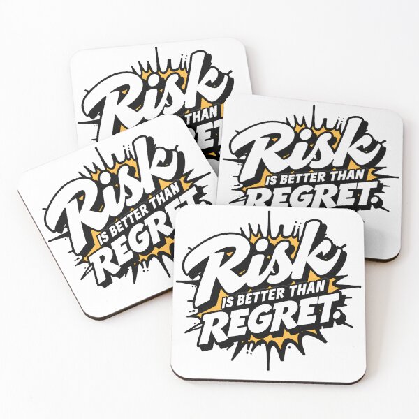 Item preview, Risk Is Better Than Regret Motivational Typography T-Shirt designed and sold by Kavya Art.