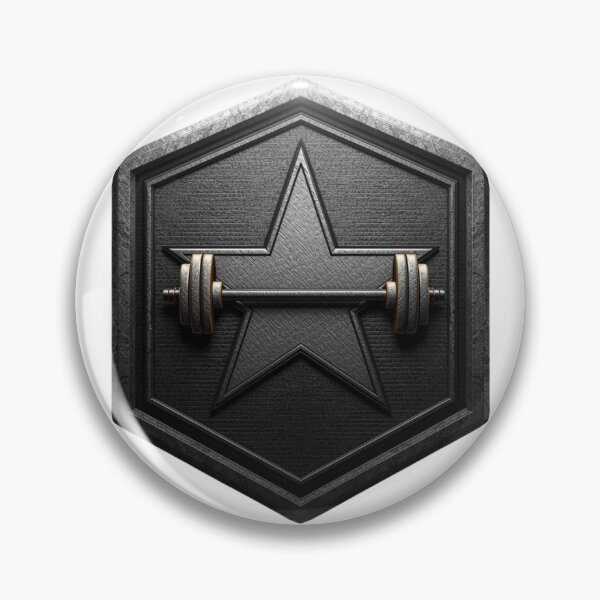 Item preview, Military Star Barbell Strength Emblem designed and sold by Snedsdigital.