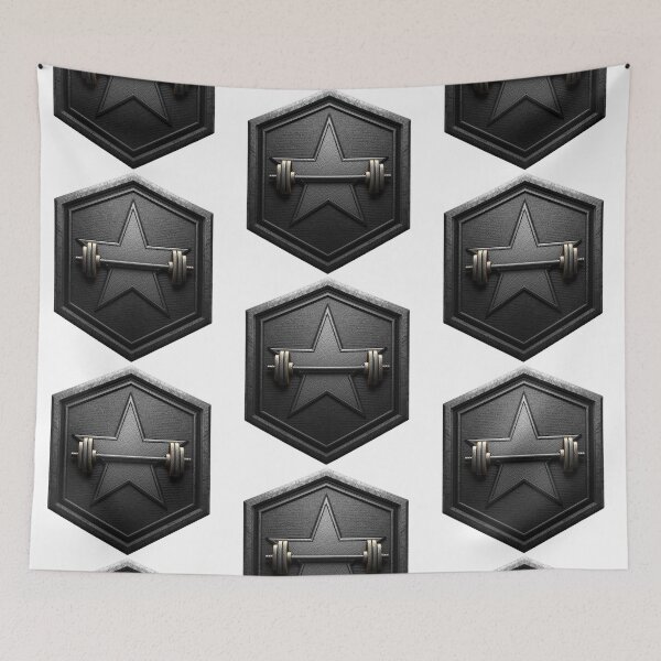 Item preview, Military Star Barbell Strength Emblem designed and sold by Snedsdigital.