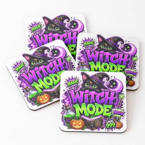 Item preview, WITCH MODE Graffiti Sticker PNG | Cute Halloween Witch Aesthetic | Spooky Kawaii Vinyl Decal | Colorful Gamer Style Laptop & Journal Sticker designed and sold by Stylestickers55.