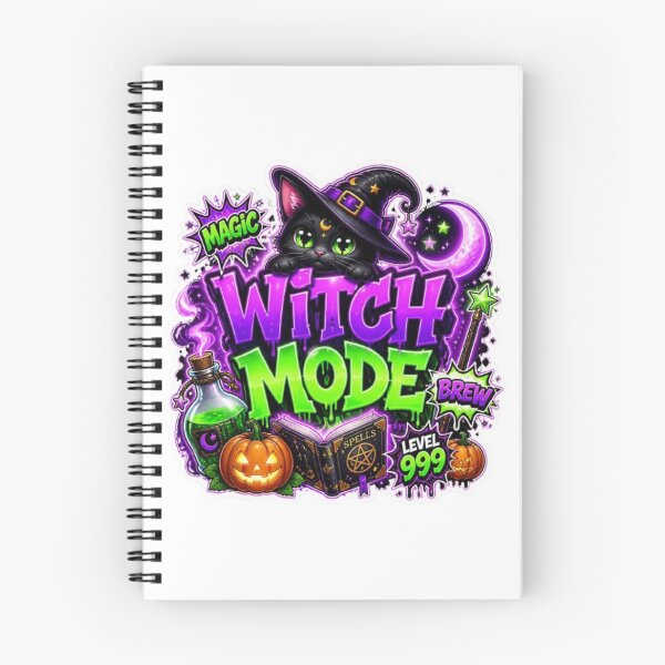 Item preview, WITCH MODE Graffiti Sticker PNG | Cute Halloween Witch Aesthetic | Spooky Kawaii Vinyl Decal | Colorful Gamer Style Laptop & Journal Sticker designed and sold by Stylestickers55.