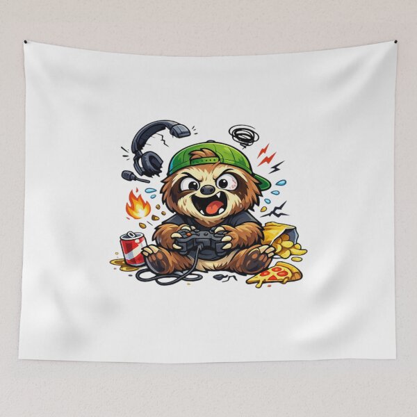 Item preview, Angry Gamer Sloth Rage Quit Funny Gaming designed and sold by IMOBILYARI VibeCore.
