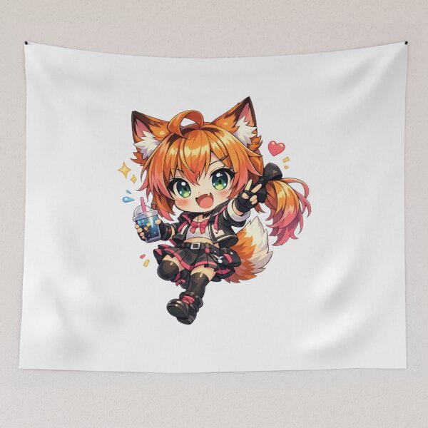 Item preview, Kawaii Anime Fox Girl Boba Tea designed and sold by IMOBILYARI VibeCore.