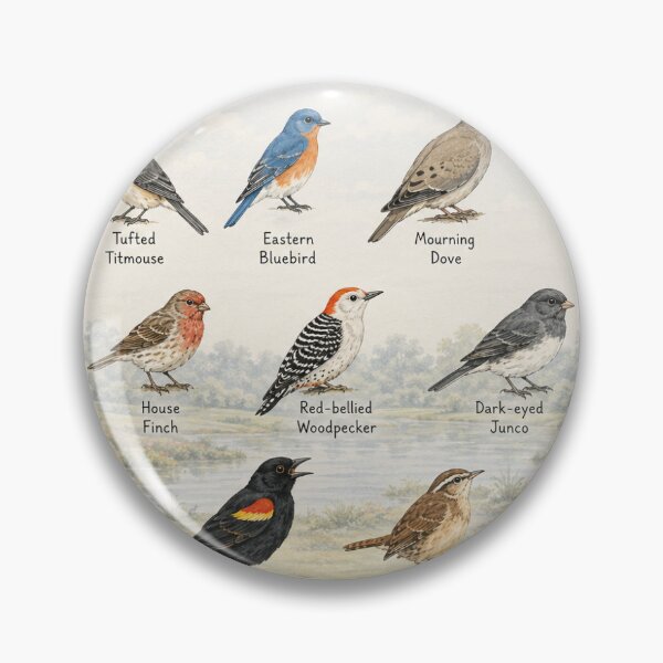 Item preview, Backyard birds in Georgia Poster designed and sold by AndyMcBird.