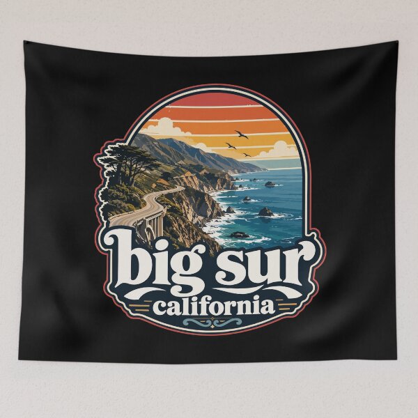 Item preview, Big Sur California Coast Retro Travel designed and sold by TomFrontierArt.