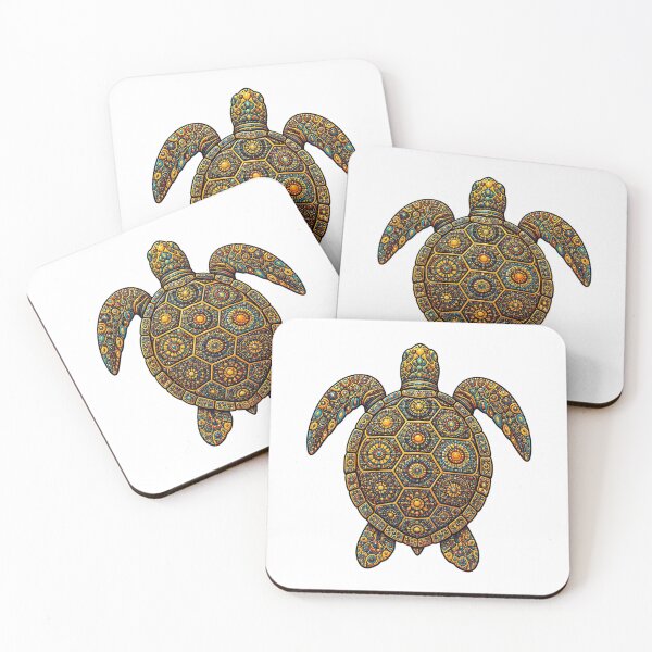 Item preview, Sea Turtle Top View Ocean Radiance Art designed and sold by Zaru Art Studio.