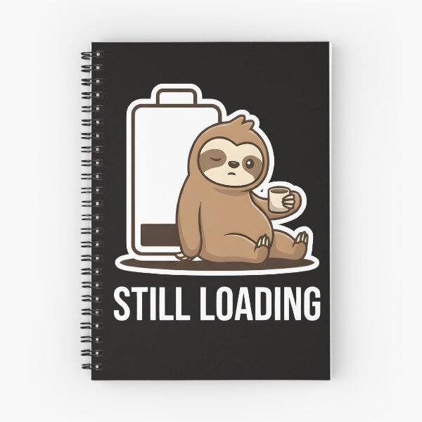 Item preview, Still Loading Sloth Funny Coffee Battery T-Shirt Cute Lazy Sloth Graphic Tee designed and sold by StickerNestYou.