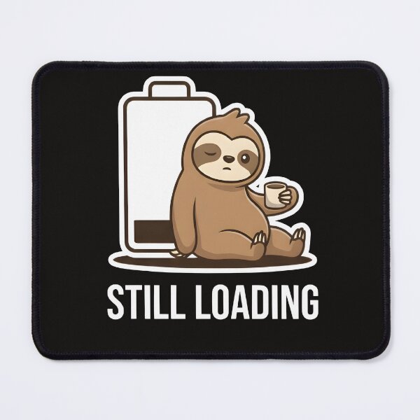 Item preview, Still Loading Sloth Funny Coffee Battery T-Shirt Cute Lazy Sloth Graphic Tee designed and sold by StickerNestYou.