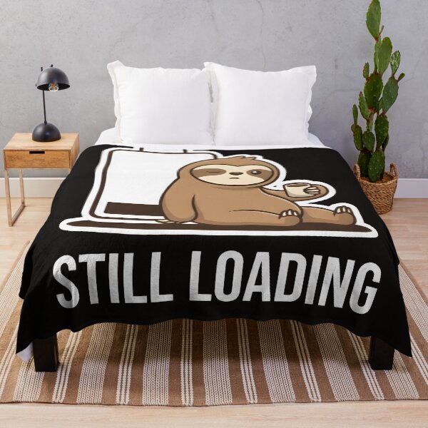 Item preview, Still Loading Sloth Funny Coffee Battery T-Shirt Cute Lazy Sloth Graphic Tee designed and sold by StickerNestYou.