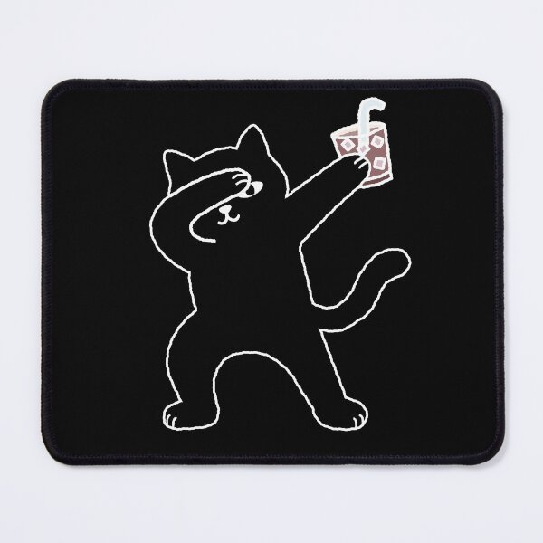 Item preview, Funny Black Cat Iced Coffee Dabbing Minimalist Line Art For Caffeine Addicts designed and sold by roarsomethings.