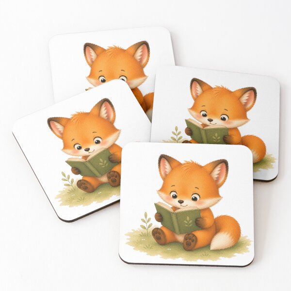 Item preview, Cute Fox Reading a Book Sticker designed and sold by Snikdha.