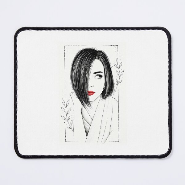 Item preview, Minimalist Red Lips Portrait designed and sold by Sztyep88.
