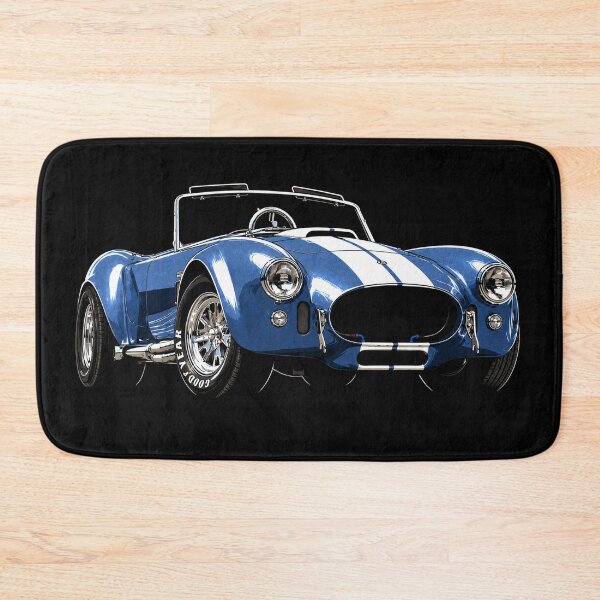 Item preview, Blue Shelby Cobra 427 Roadster – Classic White Stripe Car Art designed and sold by Stinky Lincy's Apparel Company.