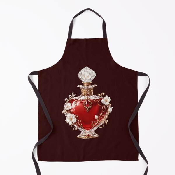 Item preview, Elegant Red Perfume Bottle with White Flowers designed and sold by SweetLilith.