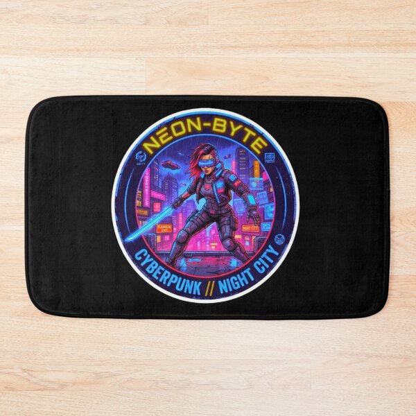 Item preview, Cyberpunk Night City Neon Warrior Sticker Design designed and sold by ExploreAura Studio.