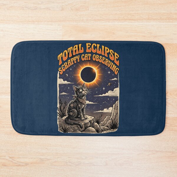 Item preview, Scrappy cat observing total eclipse designed and sold by ParadoxParadox.