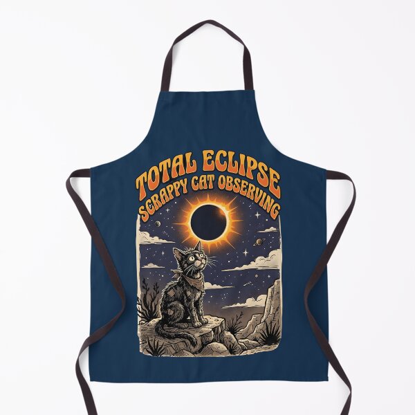 Item preview, Scrappy cat observing total eclipse designed and sold by ParadoxParadox.