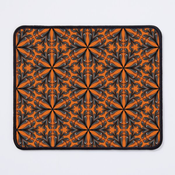 Item preview, Orange and black petal pattern designed and sold by Doodles by Em.