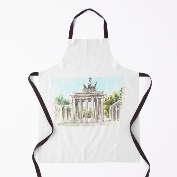 Item preview, Berlin Brandenburg Gate, hand drawn watercolor sketch designed and sold by BartolArt.