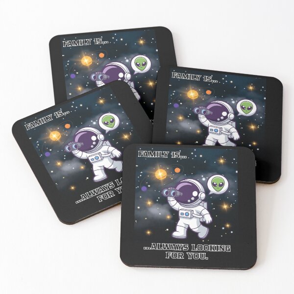Item preview, Family Is Always Looking for You Cute Astronaut and Alien Design designed and sold by AhmadAnnaPrints.