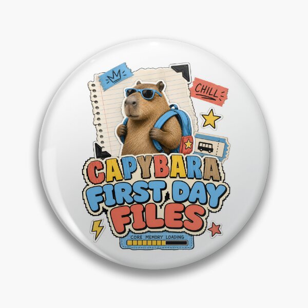 Item preview, Back to School – Capybara First Day Files designed and sold by Fenay Designs.