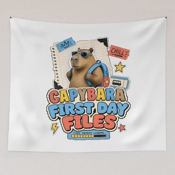 Item preview, Back to School – Capybara First Day Files designed and sold by Fenay Designs.