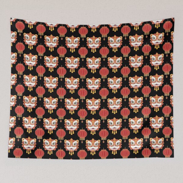 Item preview, Chinese New Year Lion Dance Pattern designed and sold by Zaya_art.